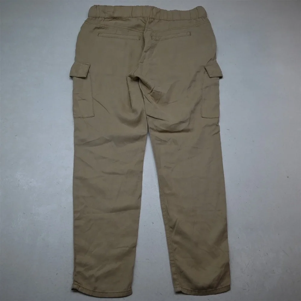 True Religion L Khaki Vented Cuff Slim Pull On Cargo Womens Pants